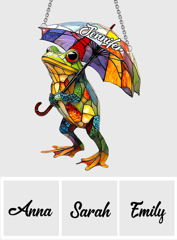 Niedlicher Frosch – Personalisierter Frosch-Fensterhänger als Sonnenfänger