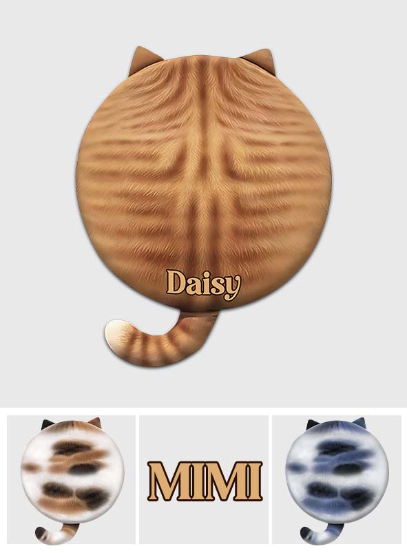 Niedliche Katze – personalisierte Fußmatte in Katzenform