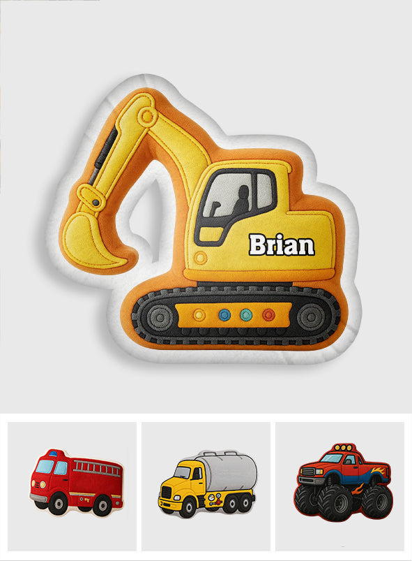 Niedliches Auto-Geschenk für Kinder – personalisiertes Kissen in Kinderform