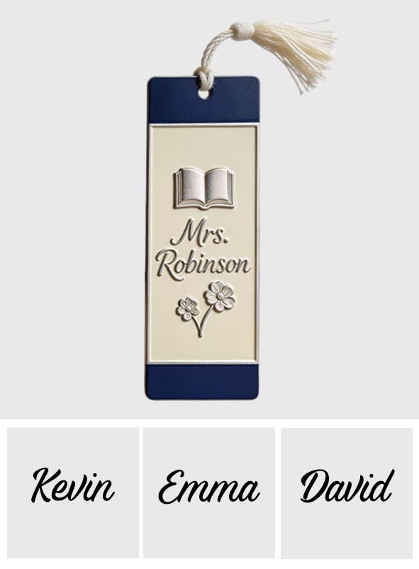 Teacher Gifts - Personalized Teacher Shaped Magnetic Bookmark