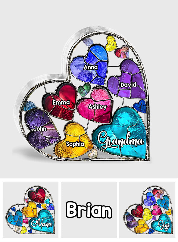 Omas Lieblinge - Personalisierte Acrylplakette in Sonderform für Oma