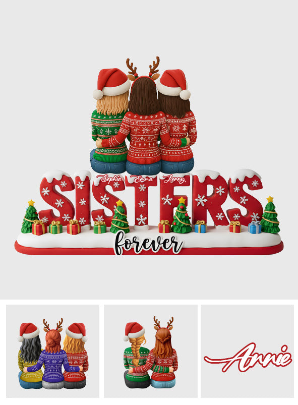 Schwestern für immer – Personalisierte Acrylplakette in individueller Form für Schwestern