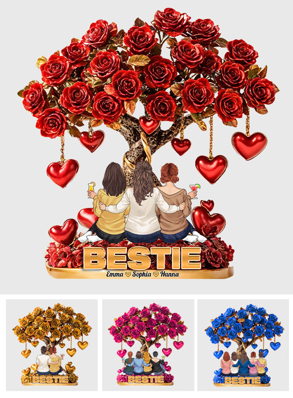 Beste Freundinnen für immer – Personalisierte Acrylplakette in individueller Form