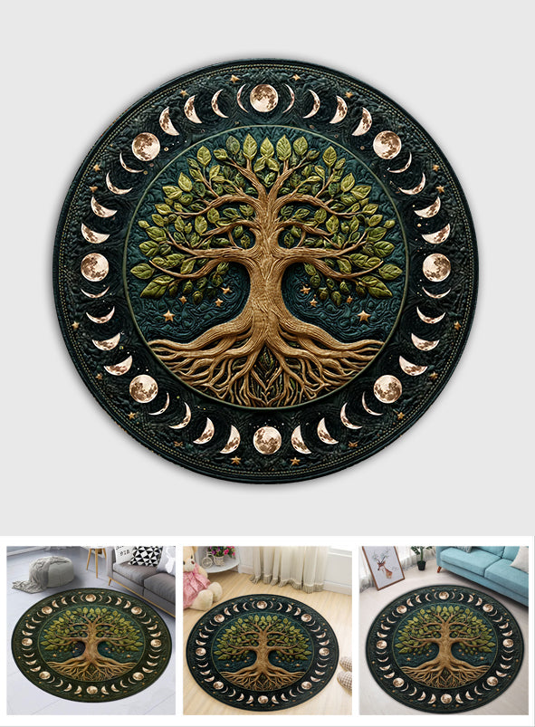 Mondphasen-Hexen-Rundteppich