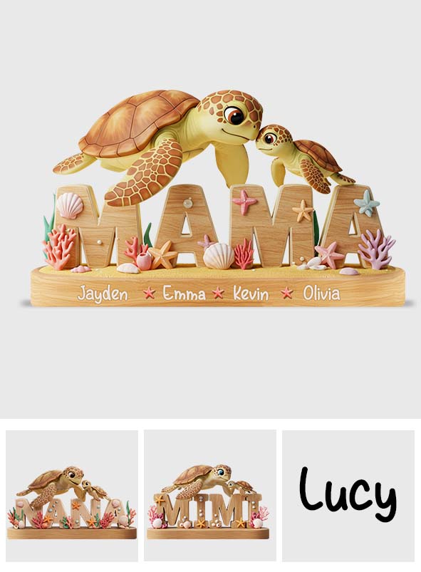 Wir lieben dich – Personalisierte Acrylplakette für Mutter in individueller Form