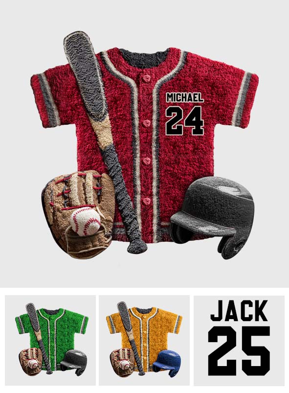 Baseball Life – Personalisierter, rutschfester Baseball-Teppich