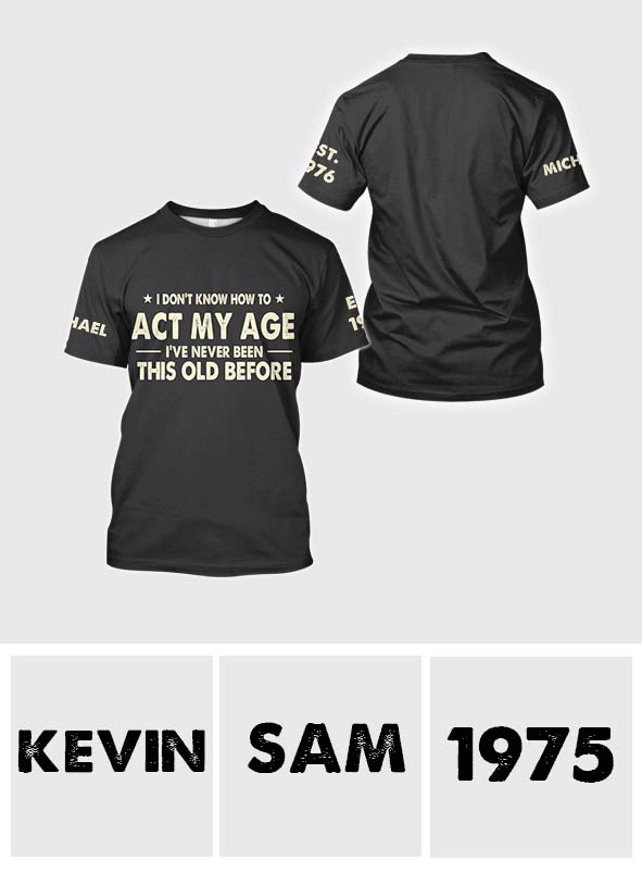 Alles Gute zum Geburtstag - Personalisierte Geburtstag T-Shirt