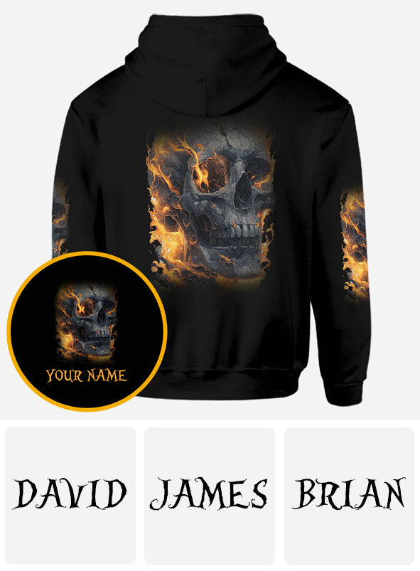 Leuchtendes Skelett – Personalisiertes Totenkopf-Shirt