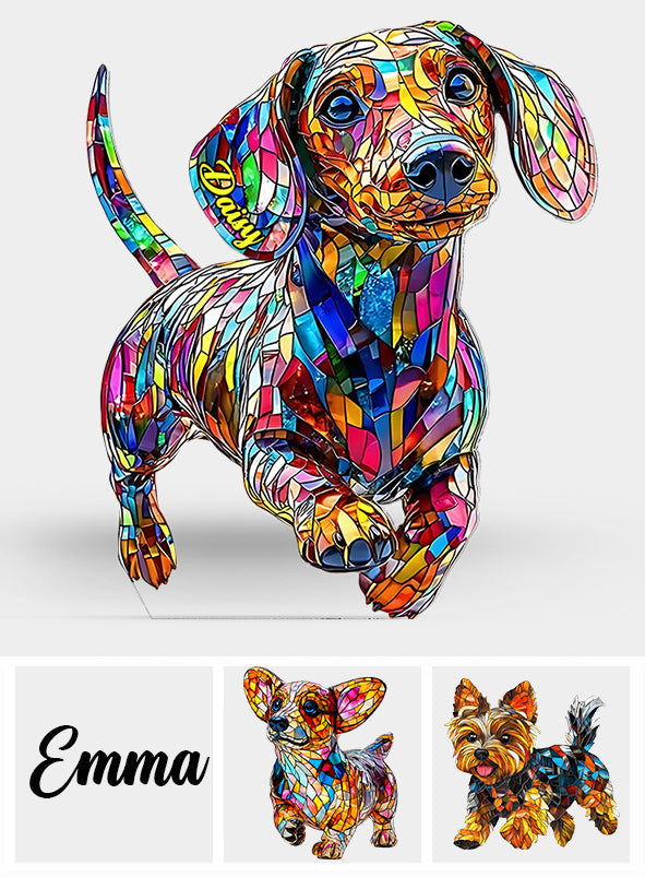 I Love My Dog - Personalized Dog Custom Shaped Acrylic Plaque