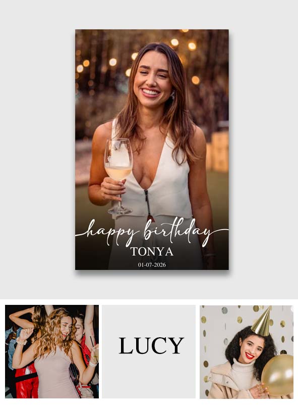 Happy Birthday - Personalized Birthday Canvas And Poster