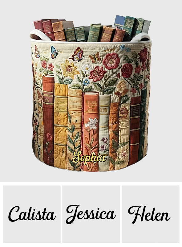 Book Flowers - Personalized Book Storage Basket