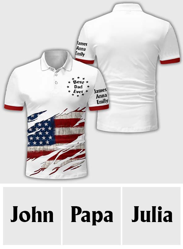 Dad Is Great Always - Personalized Father Polo Shirt