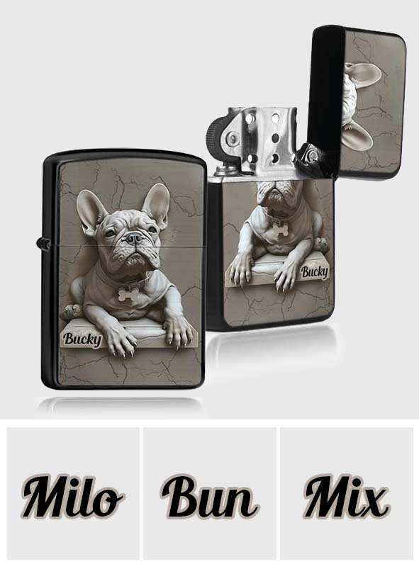 Französische Bulldogge - Personalisierter Feuerzeug für Französische Bulldogge