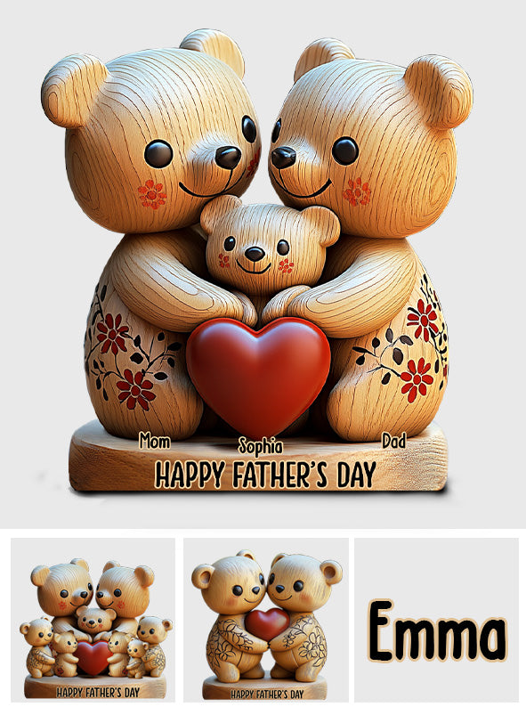 Wir lieben dich – Personalisierte Acrylplakette für Väter in individueller Form