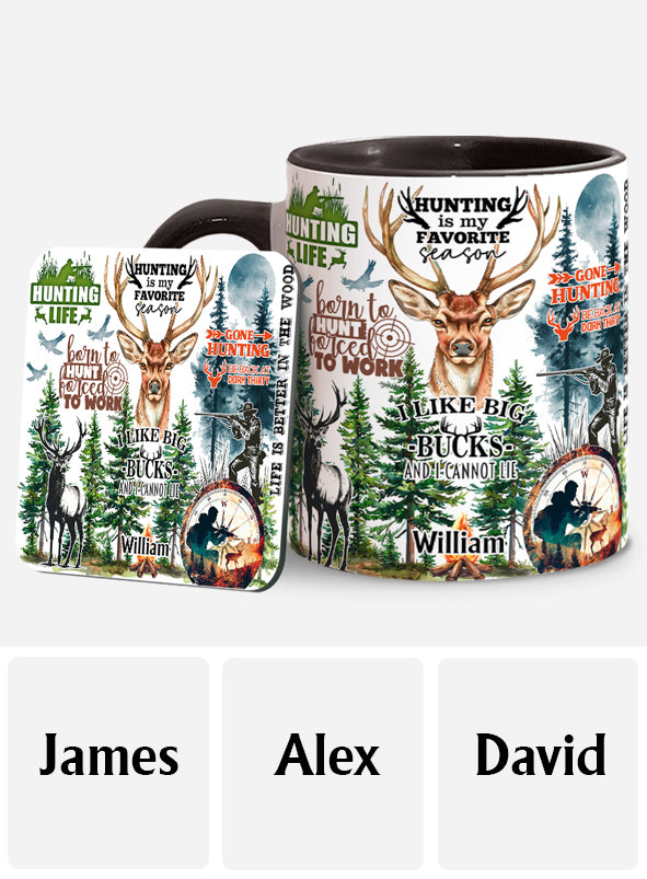 Liebe zur Jagd – Personalisierte Tasse mit Jagdmotiv