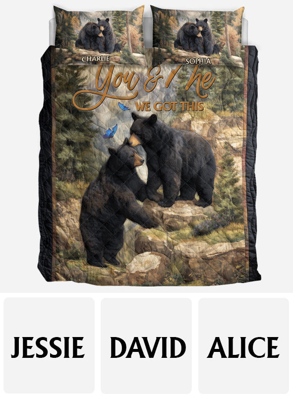 You & Me We Got This - Personalized Hunting Quilt Set