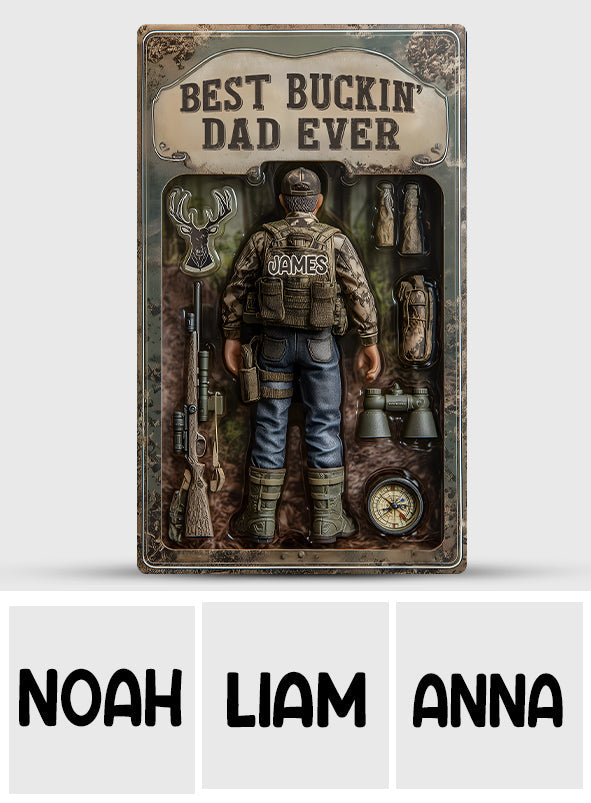 Der beste Jagdvater aller Zeiten – Personalisierte Jagdplakette aus Acryl in individueller Form