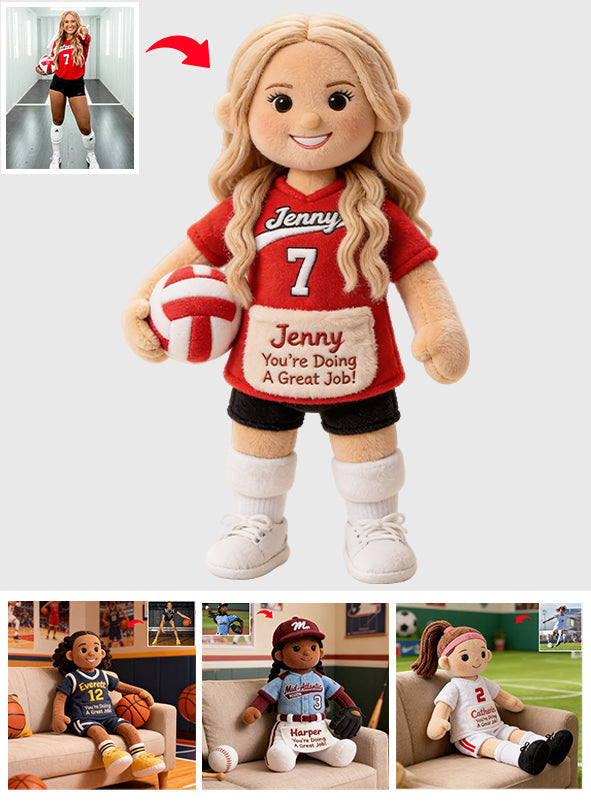 Du machst das super! – Personalisiertes Volleyball-Kissen aus hochwertigem Kunstfell