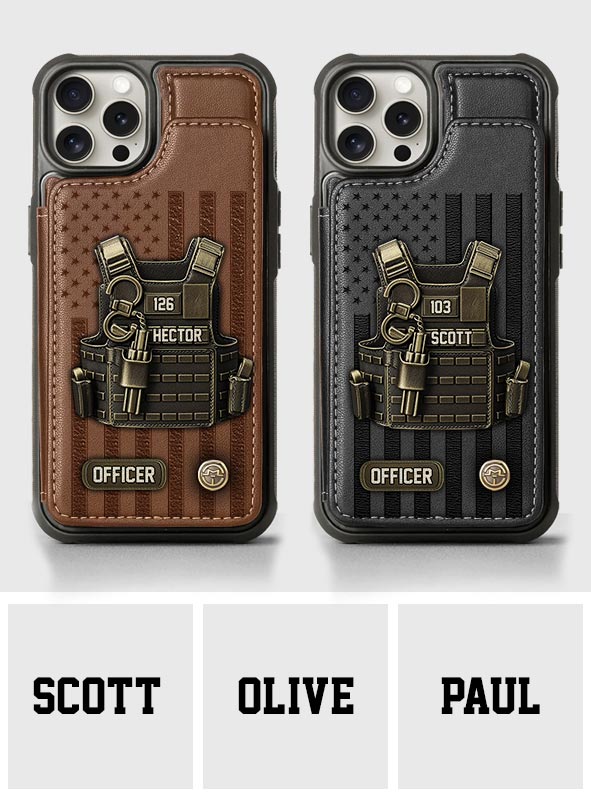 Proud Police - Personalized Police Officer Wallet Phone Case