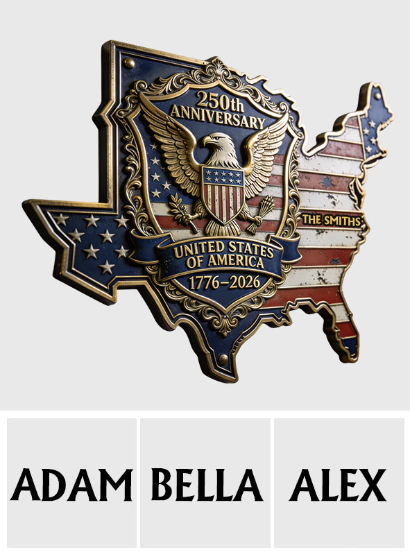 Amerika 250. Jubiläum - Personalisierte Patriot Metall-Schild
