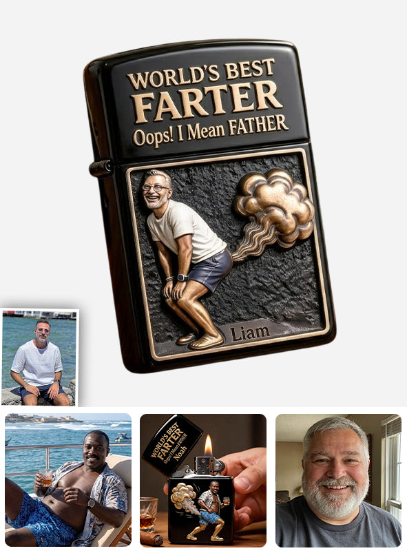 Bester Vater aller Zeiten - Personalisierter Feuerzeug