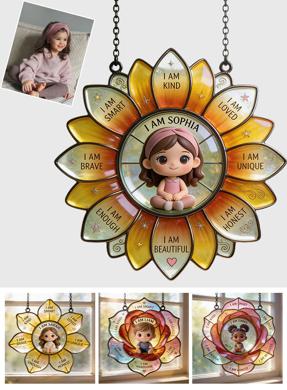 You Are Enough - Personalized Kid Window Hanging Suncatcher Ornament