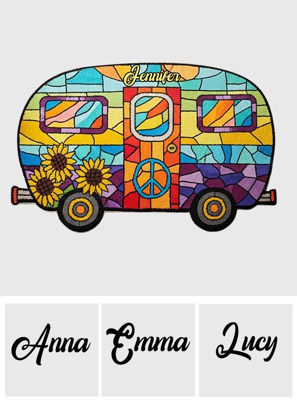 Hippie Souls - Personalized Hippie Shaped Doormat/ Rug