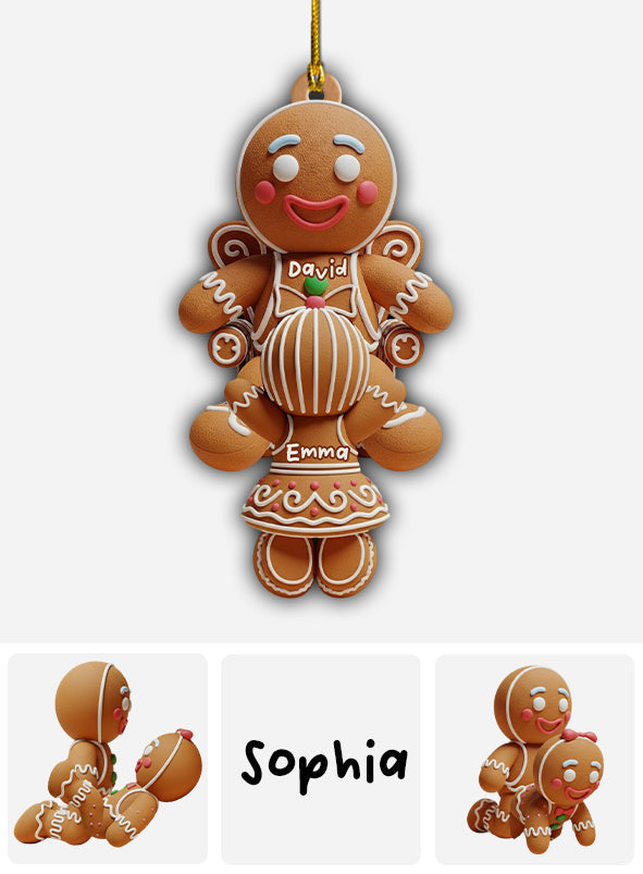 Funny Couple Gingerbread - Personalized Couple Ornament