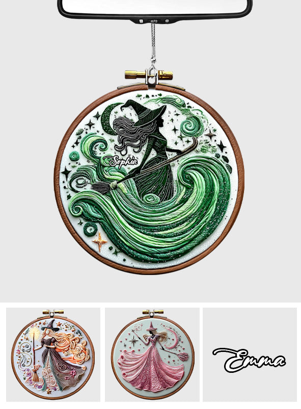 Magische Hexe – Personalisierter Hexen-Autoanhänger