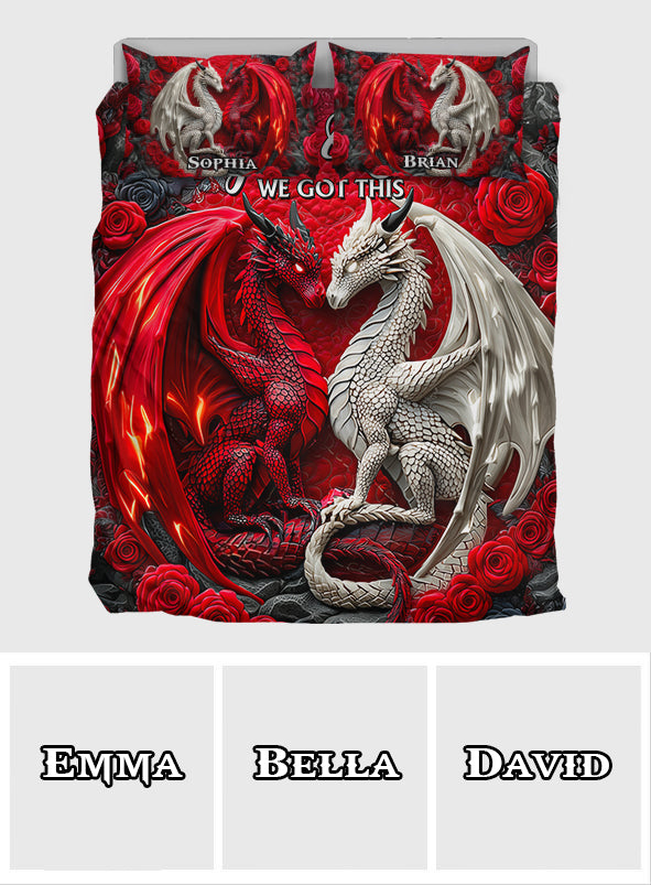 You & Me We Got This - Personalized Couple Quilt Set