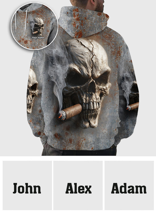 Starker Totenkopf – Personalisiertes Shirt mit Totenkopf-Allover-Print