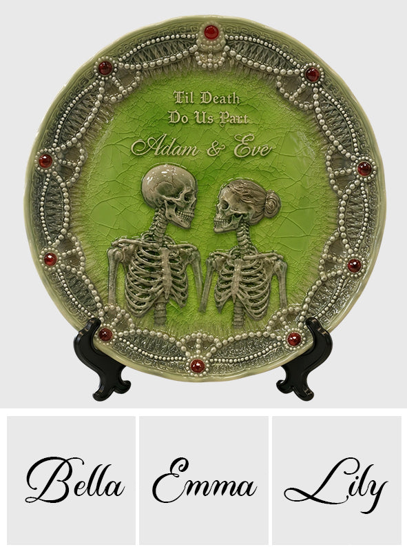 Til Death Do Us Part - Personalized Couple Ceramic Round Plate