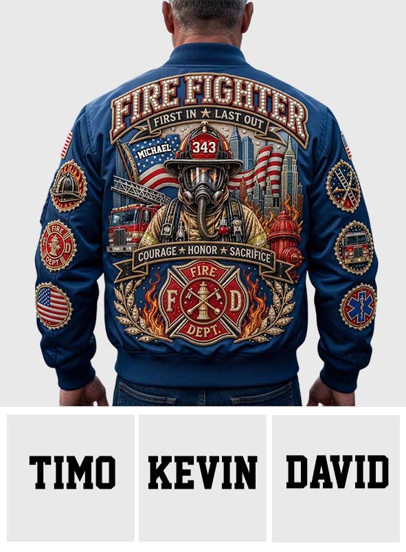 Fire Dept - Personalized Firefighter Bomber Jacket