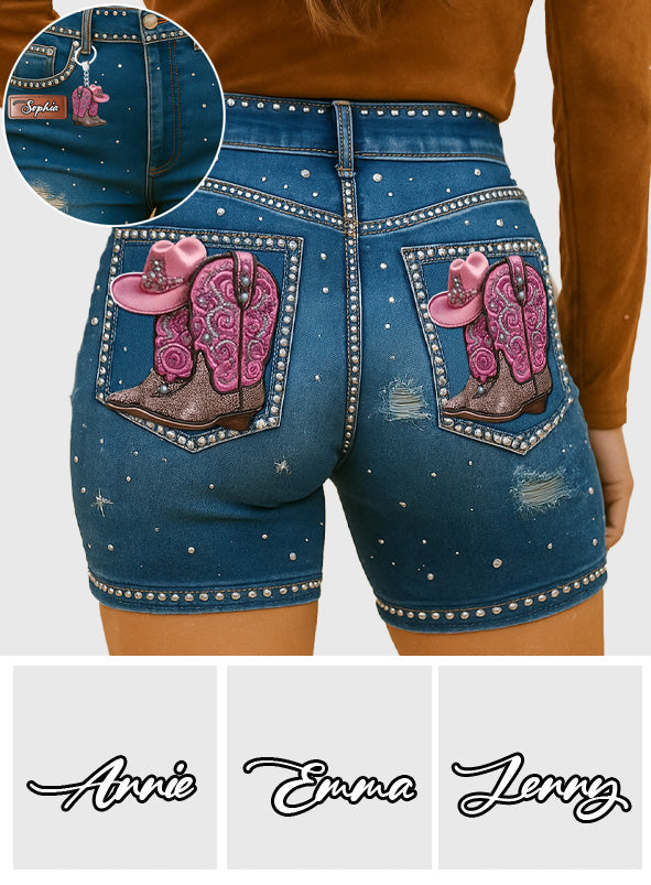 Cowgirl Era – Personalisierte Cowgirl-Radlerhosen mit hohem Bund