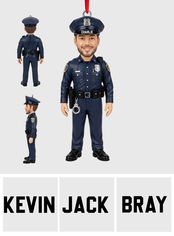 Proud To Be Police Officer - Personalized Police Officer Custom Made 3D Minifigure Ornament