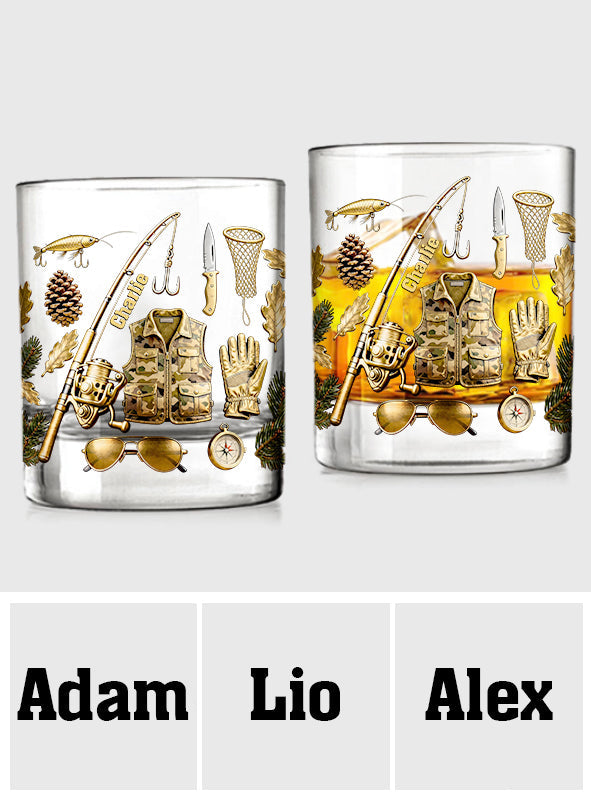 Liebe zum Angeln – personalisiertes Whiskyglas für Angler