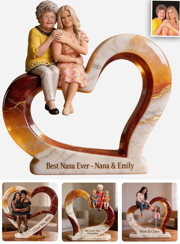 Personalisierte Foto-Plakette für Mama und Oma - Individuelle Acrylplakette