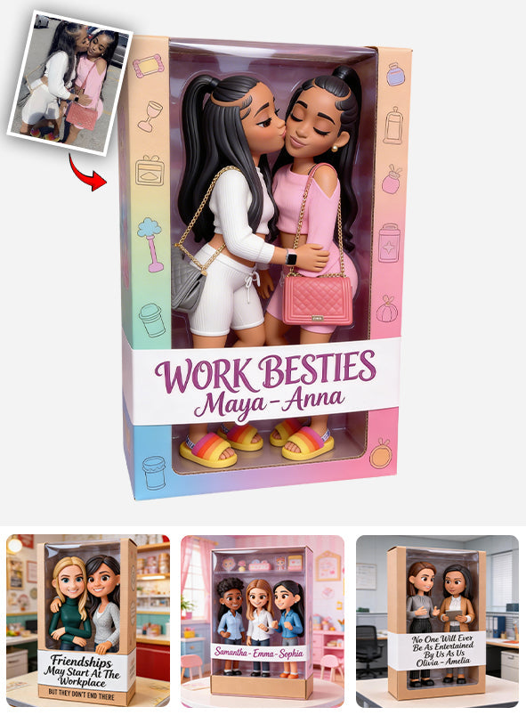 Work Besties - Personalized Colleague Custom Shaped Acrylic Plaque