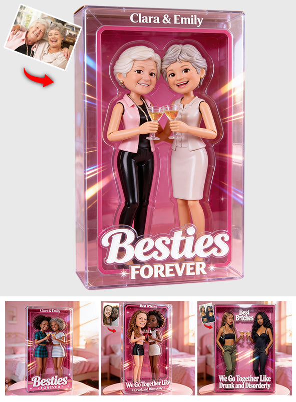 Bestie Gift, Doll-Style - Personalized Bestie Custom Shaped Acrylic Plaque
