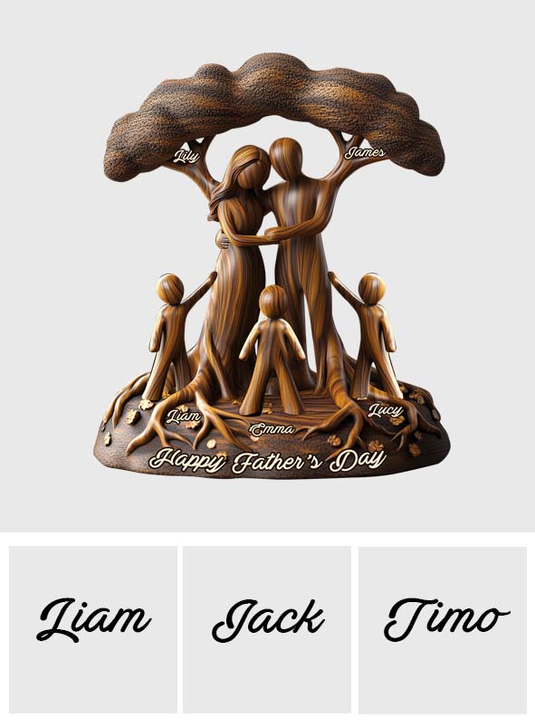 To Us You're The World - Personalized Father Custom Shaped Plaque