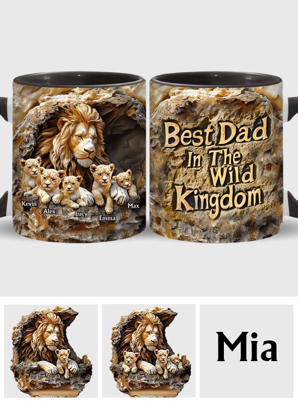 Papa Löwe - Personalisierte Tasse mit Vater-Akzent