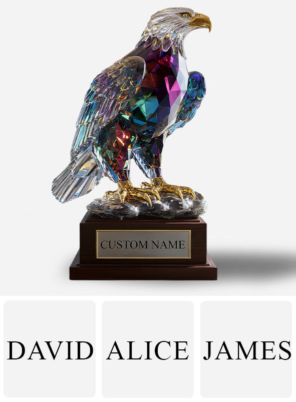 Strong Eagle - Personalized Bald Eagle Custom Shaped Acrylic Plaque