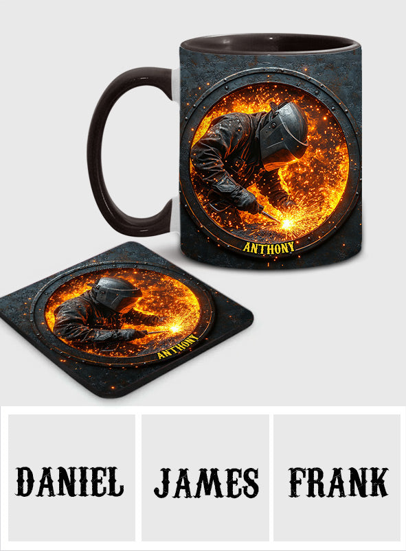 Geschenk für Schweißer – Personalisierte Tasse mit Schweißer-Motiv