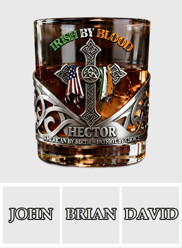 Irish By Blood - Personalized Irish Whiskey Glass