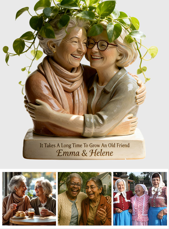 Grow An Old Friend - Personalized Bestie Acrylic Pot
