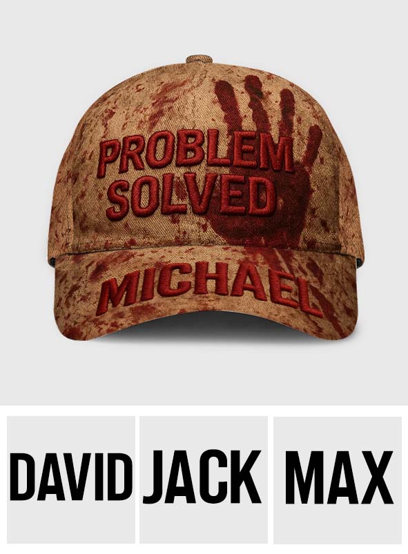 Problem Solved - Personalized Horror Character Classic Cap