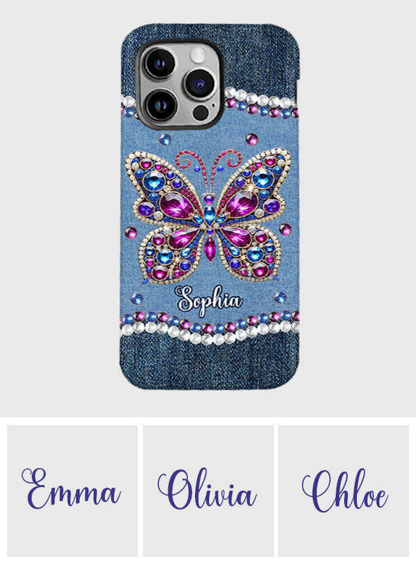 Wunderschöner Schmetterling – personalisierte Handyhülle mit Schmetterlingsmotiv