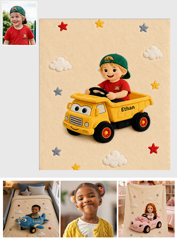 Any Photo, Any Vehicle - Personalized Kid Blanket