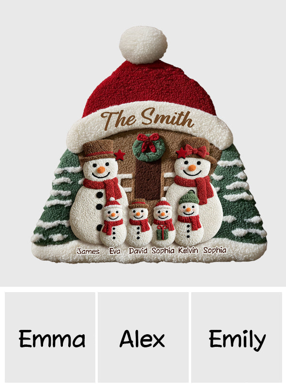 Unsere Familie – Personalisierter, rutschfester Familienteppich