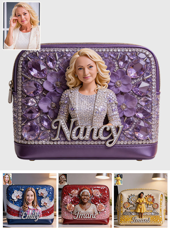 Jedes Foto, Blume - Personalisierte Selbstliebe Kosmetiktasche